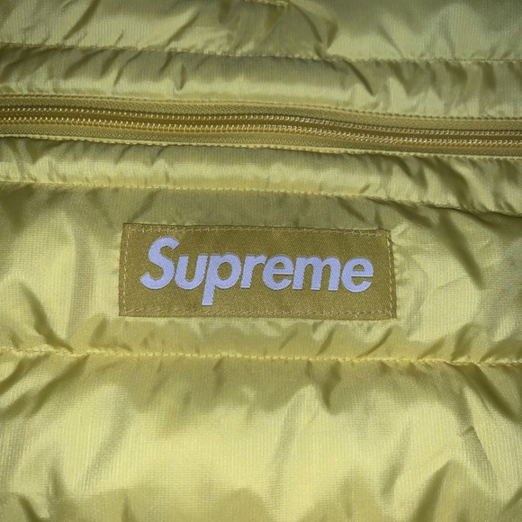 New Yellow Supreme Micro Down Zip Jacket XL - Picture 3 of 4